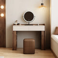 Transitional Solid Wood Makeup Vanity Integrated Small Dressing Table