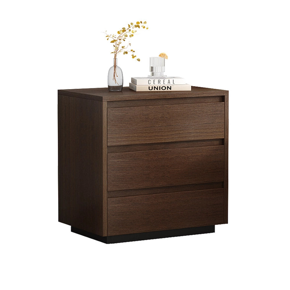 Minimalist Solid Wood Nightstand 3-Drawer Bedside Storage