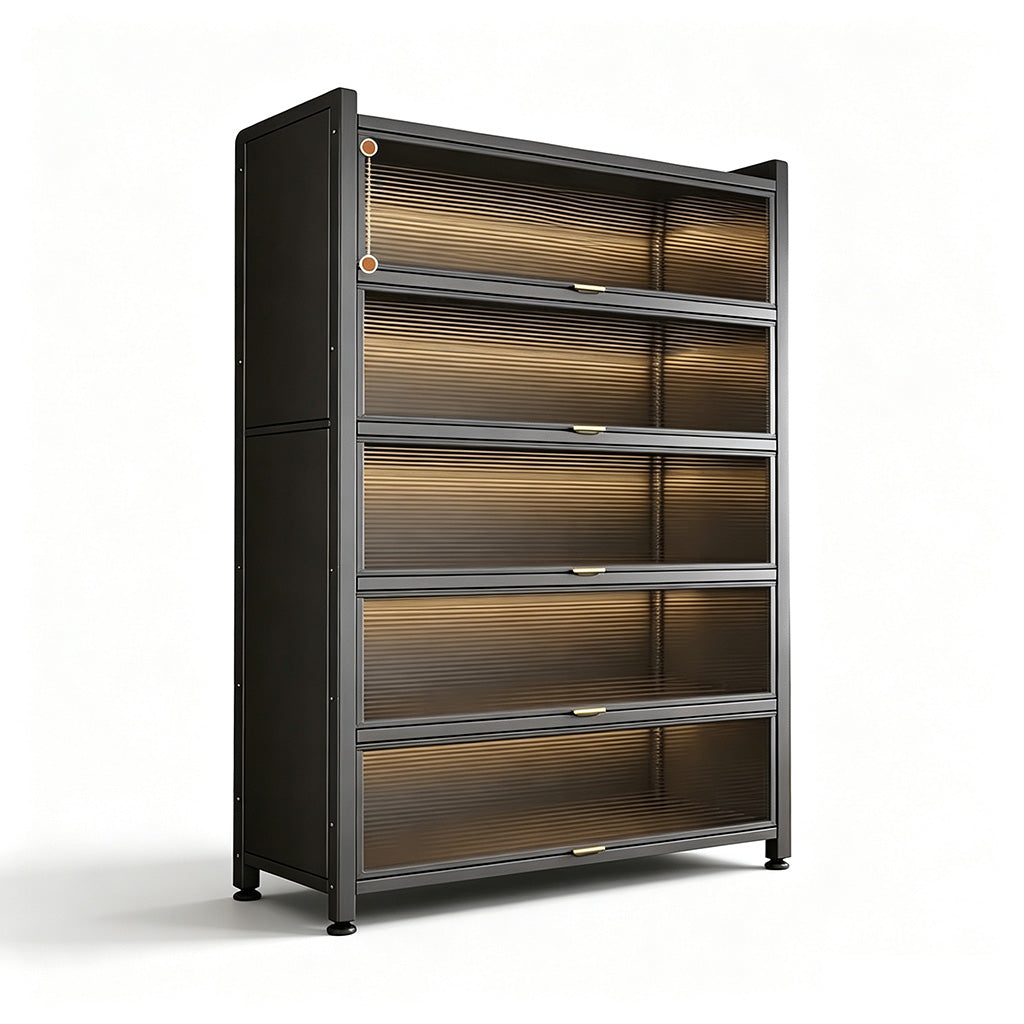 Mid-Century Modern Storage Cabinet Freestanding Dustproof Shelving