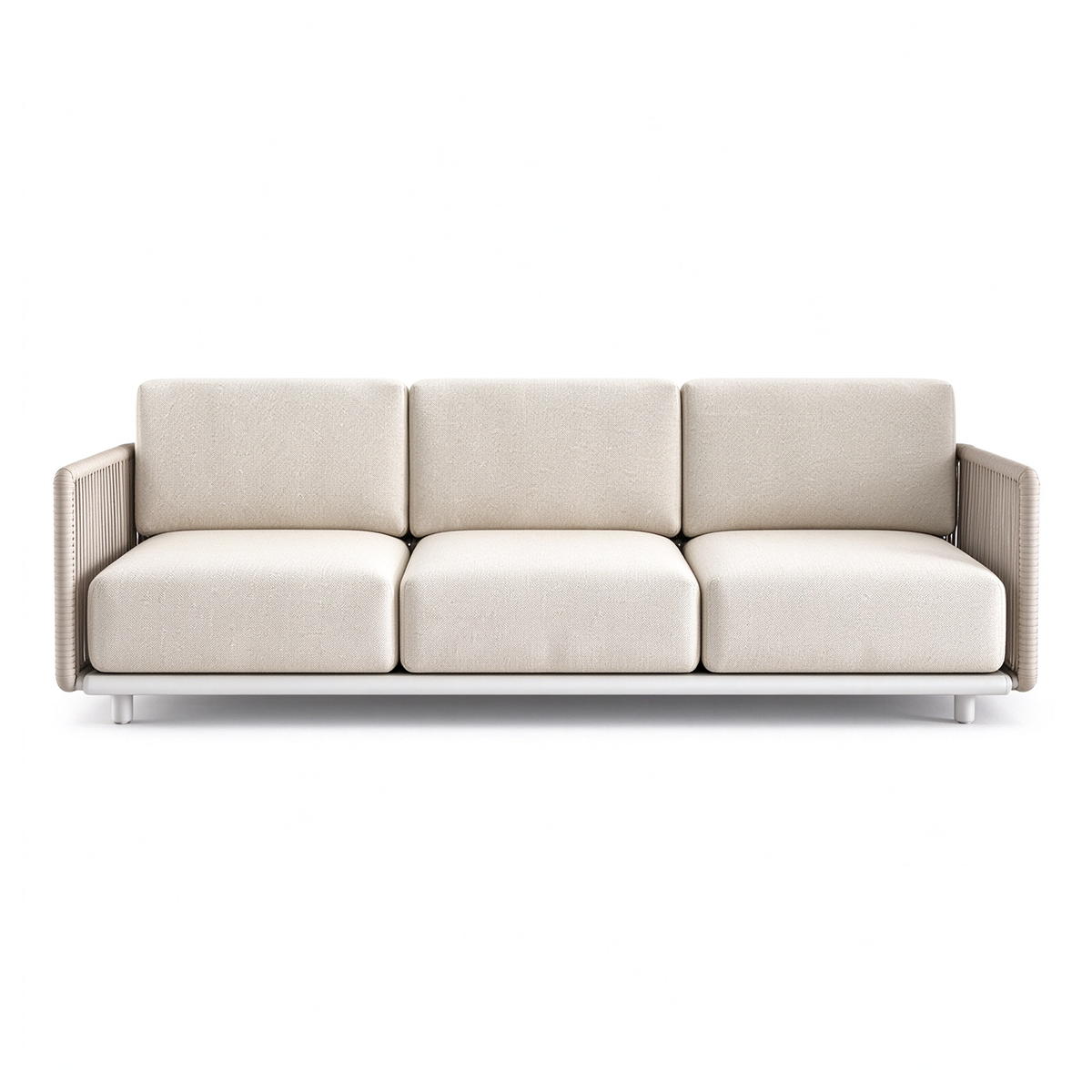 71'' Minimalist Woven Rope 3-Seater Outdoor Sofa