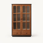 Antique-Style Solid Wood Wine Storage Cabinet