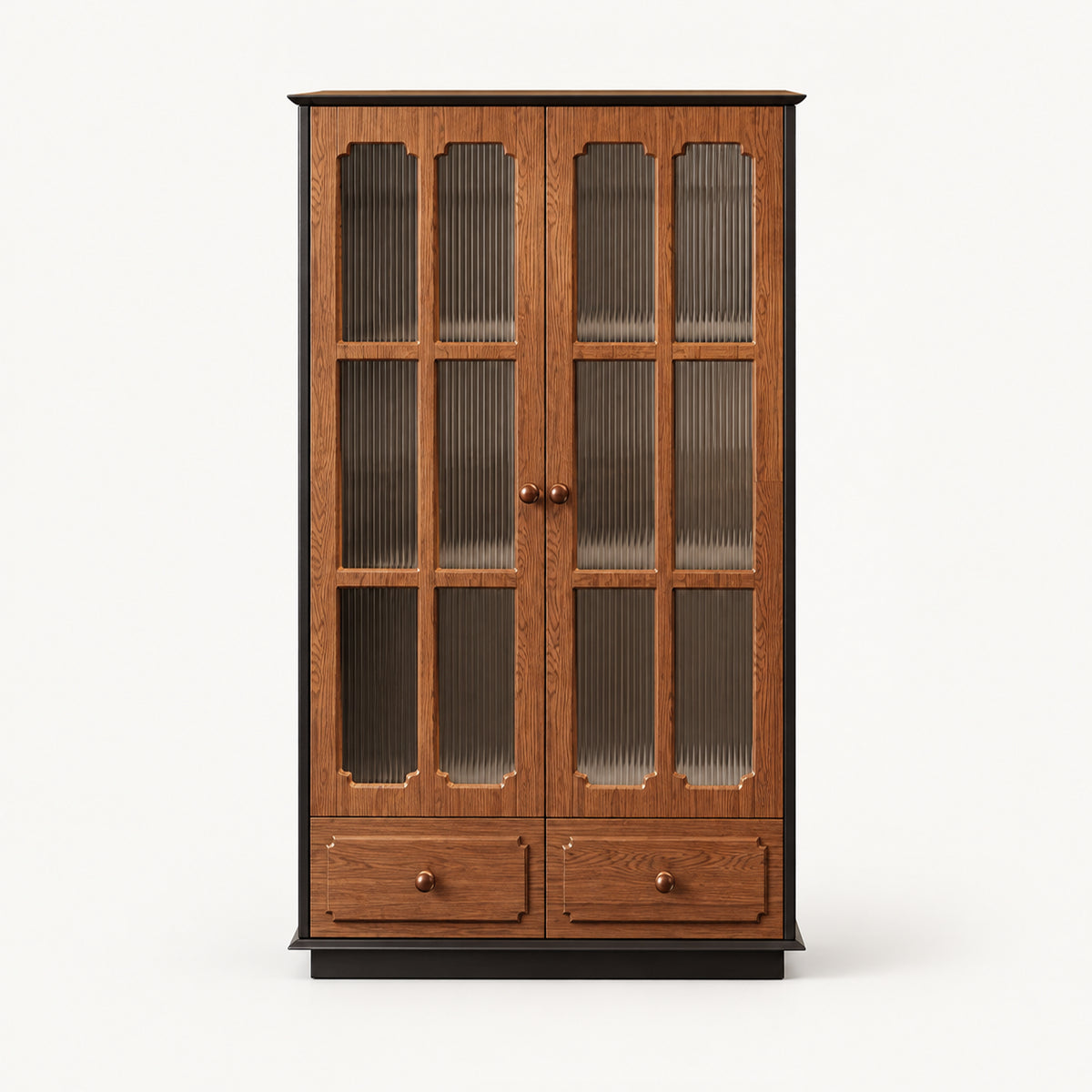 Antique-Style Solid Wood Wine Storage Cabinet