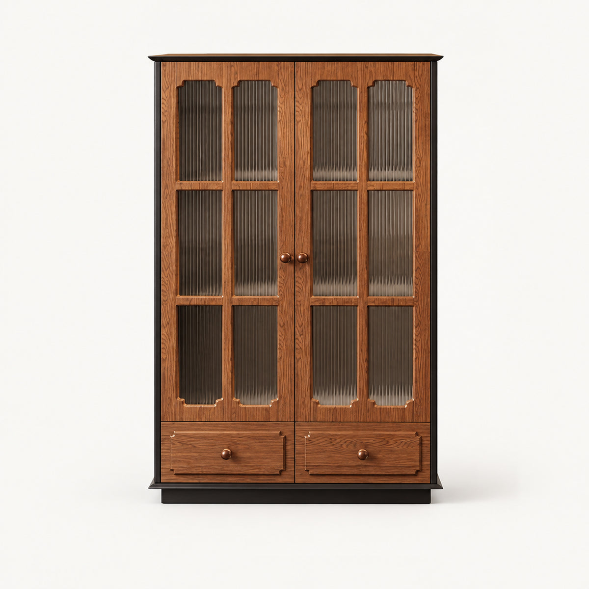 Antique-Style Solid Wood Wine Storage Cabinet