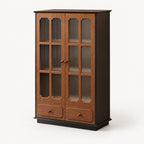 Antique-Style Solid Wood Wine Storage Cabinet
