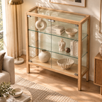 Low Solid Wood Glass Display Cabinet