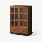 Antique-Style Solid Wood Wine Storage Cabinet