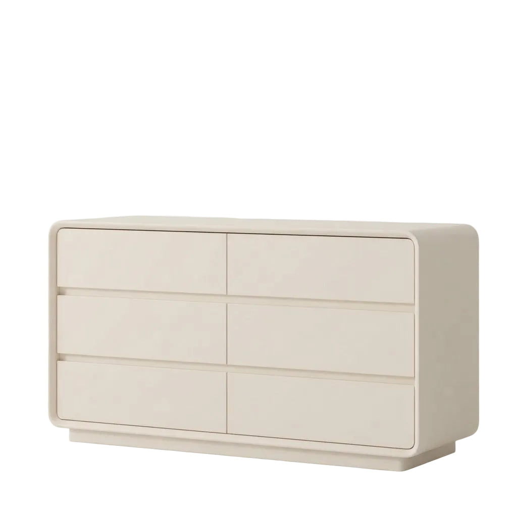 Minimalist Solid Wood Lacquer Chest of Drawers Multi-Scene Storage Cabinet
