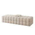 Contemporary Luxury Oak Bench Upholstered Bed End Bench