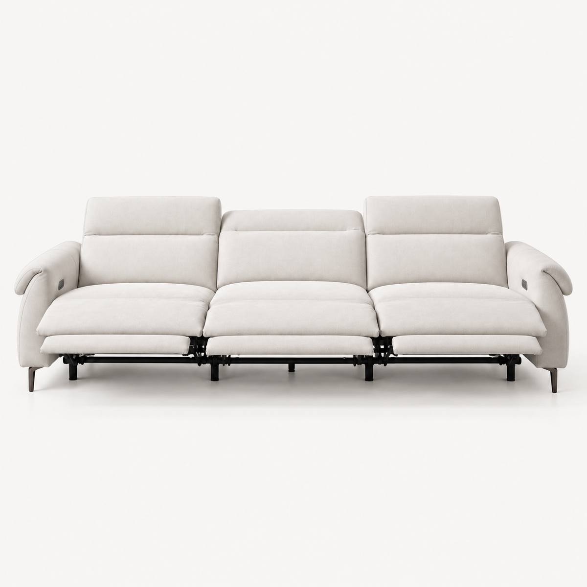 82.6" Japanese Minimalist Fabric Sofa with Adjustable Backrest