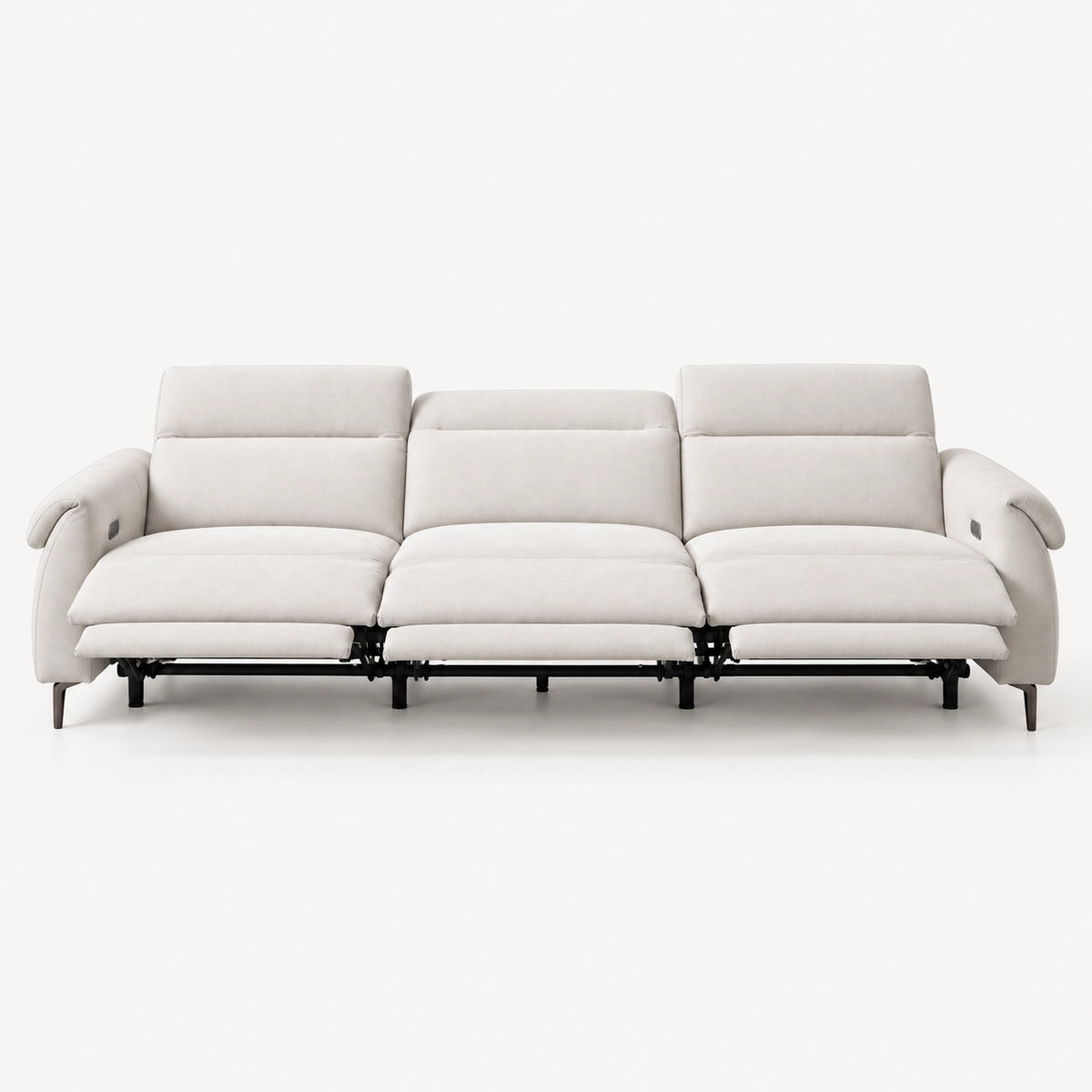 82.6" Japanese Minimalist Fabric Sofa with Adjustable Backrest