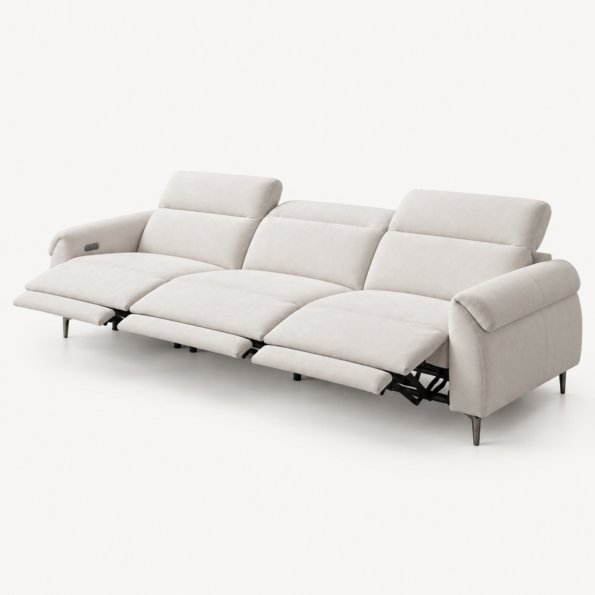 82.6" Japanese Minimalist Fabric Sofa with Adjustable Backrest