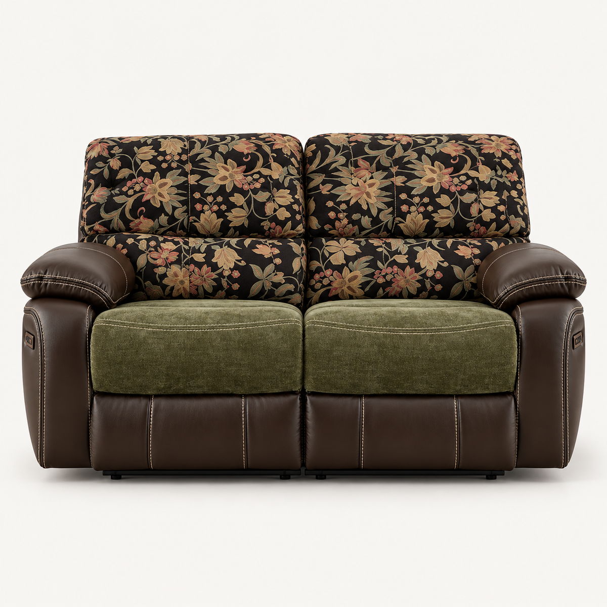 63" Mid-Century Modern Fabric Sofa with USB & Type-C