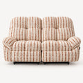 59" Striped Fabric Wall-Hugger Power Reclining Loveseat