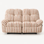 59" Striped Fabric Wall-Hugger Power Reclining Loveseat