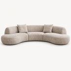 Crescent Modular Fabric Sofa with Removable Covers