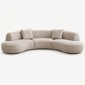 Crescent Modular Fabric Sofa with Removable Covers