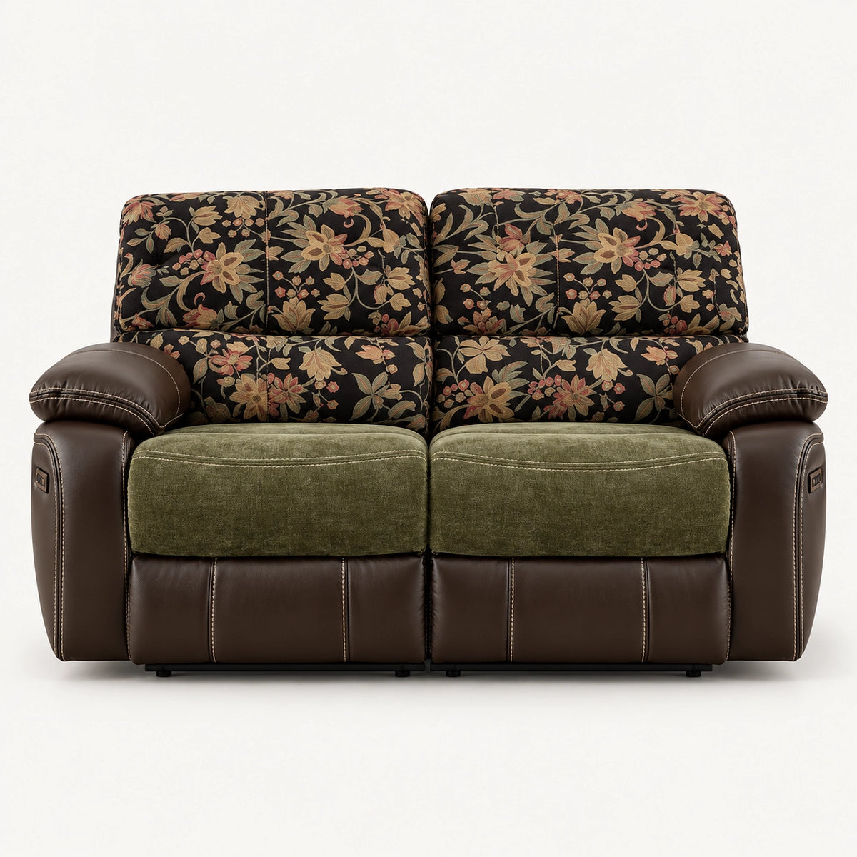 63" Mid-Century Modern Fabric Sofa with USB & Type-C