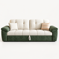 Fabric Sofa Bed with Push-Pull Folding Design