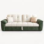 Fabric Sofa Bed with Push-Pull Folding Design