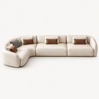 Low-Profile L- or U-Shaped Modular Sectional Sofa