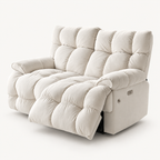 55.5" Lay-Flat Fabric Power Reclining Loveseat