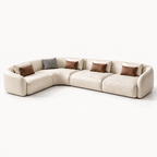 Low-Profile L- or U-Shaped Modular Sectional Sofa