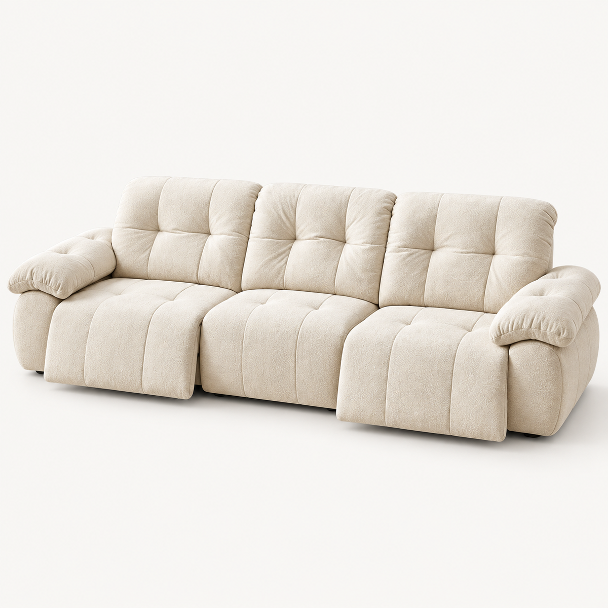 88.9" Minimalist Fabric Power Reclining Sofa