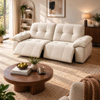 88.9" Minimalist Fabric Power Reclining Sofa