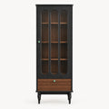 French Vintage Glass Wine Display Cabinet