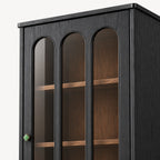 French Vintage Glass Wine Display Cabinet