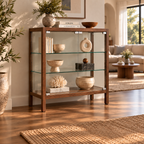 Low Solid Wood Glass Display Cabinet
