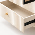 Narrow Glass Bookcase with Display Storage