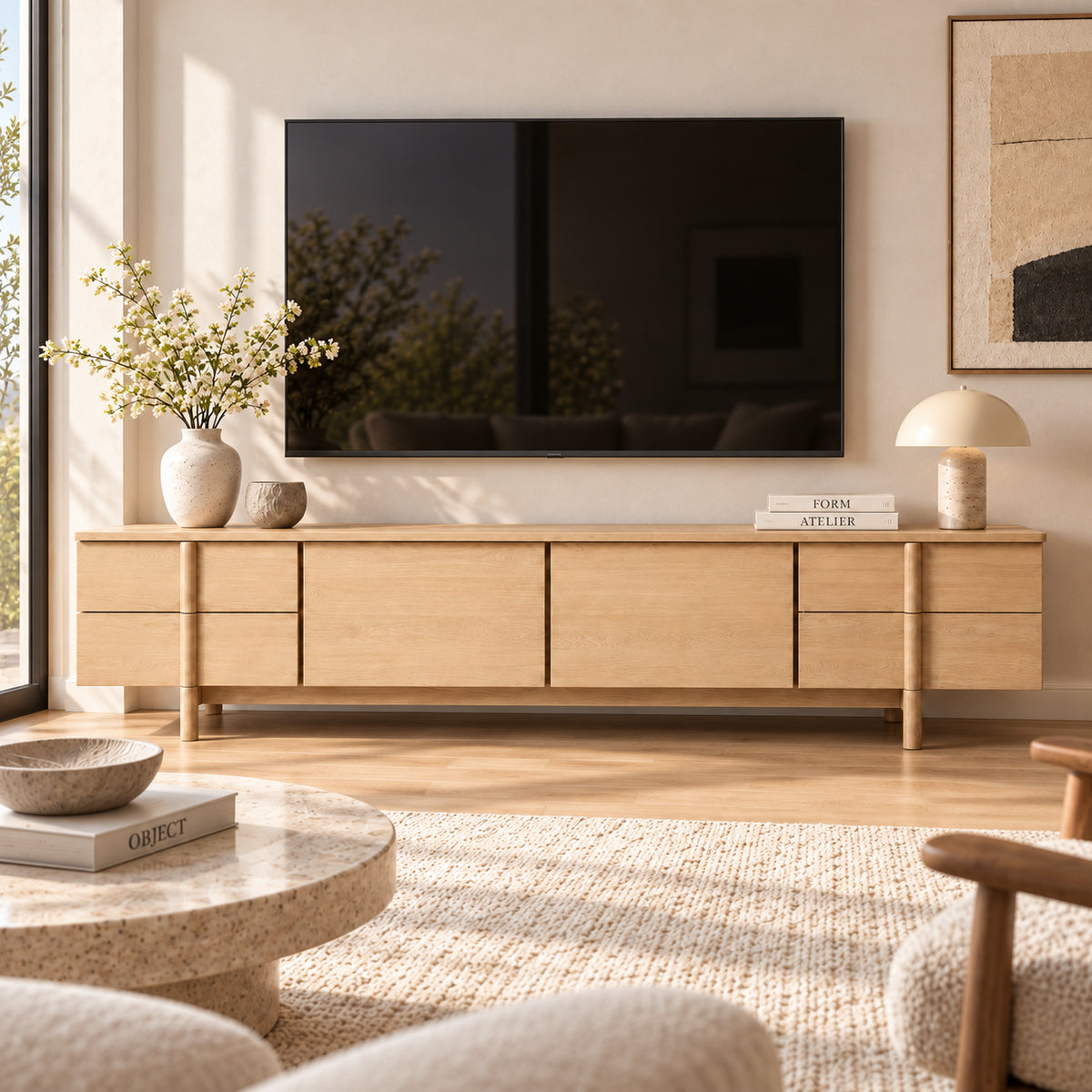 Multi‑Drawer Storage Elevated TV Stand