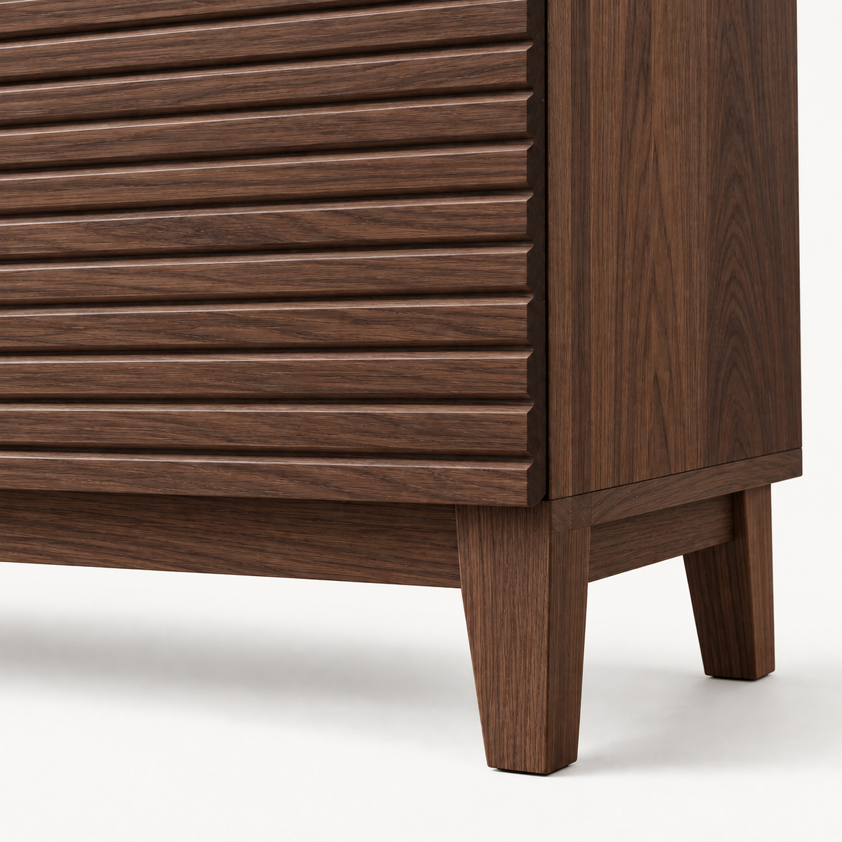 French oak TV cabinet with drawers and closed-door design