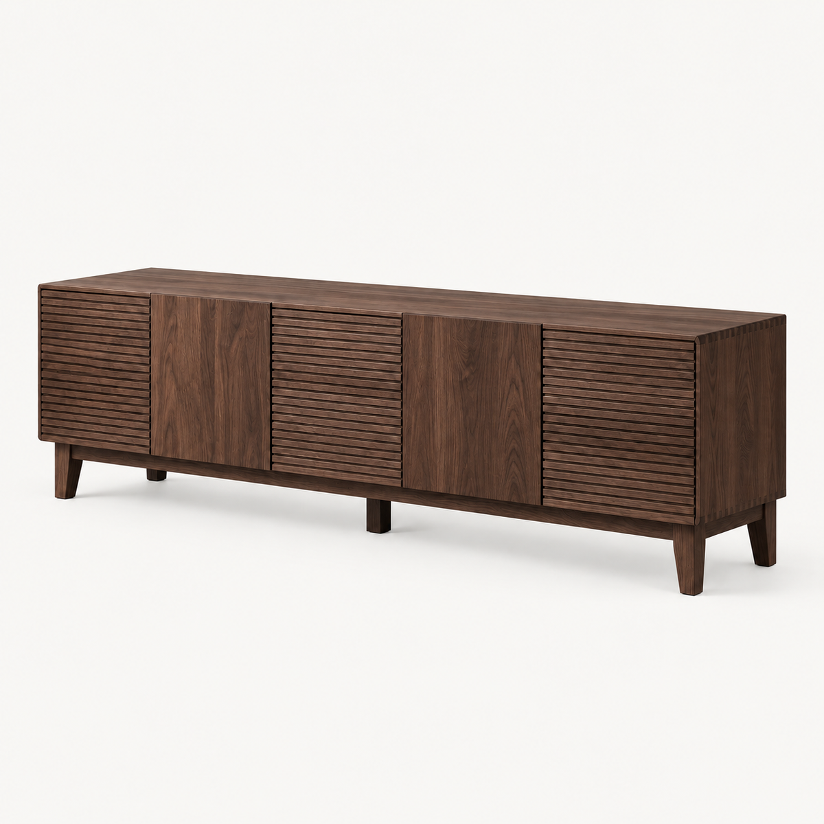 French oak TV cabinet with drawers and closed-door design