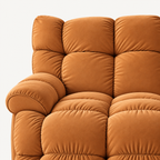 55.5" Lay-Flat Fabric Power Reclining Loveseat