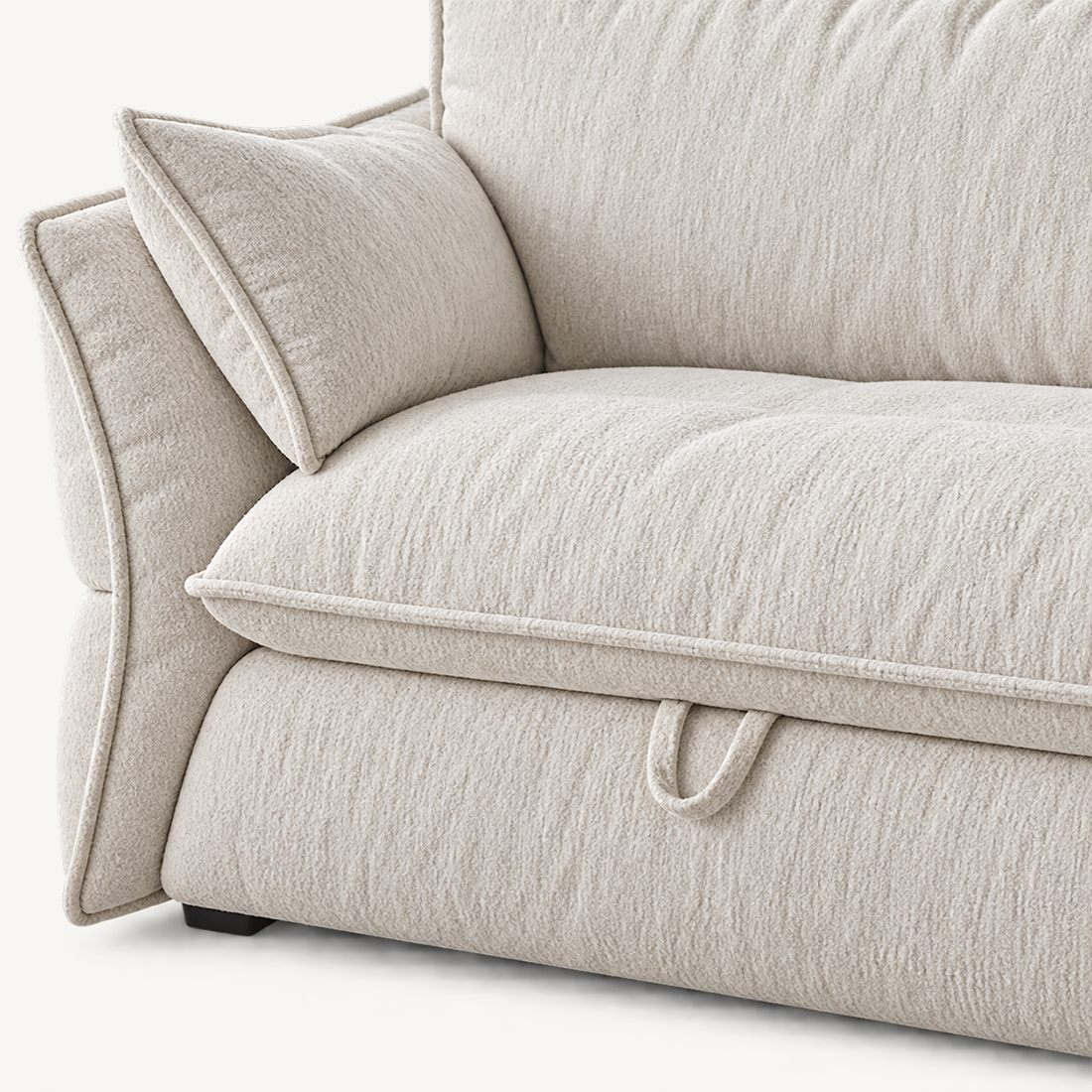 Retro Pull-Out Sofa Bed for Small Spaces