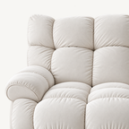 55.5" Lay-Flat Fabric Power Reclining Loveseat