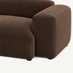 95.6" Mid-Century Modern Corduroy Modular Sofa