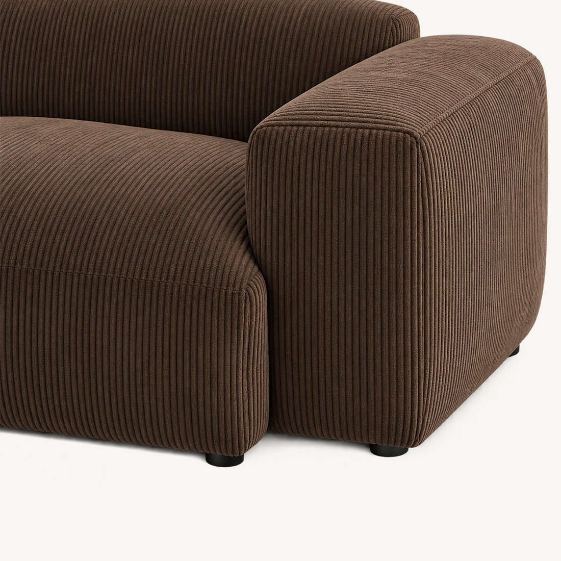95.6" Mid-Century Modern Corduroy Modular Sofa