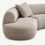 Crescent Modular Fabric Sofa with Removable Covers