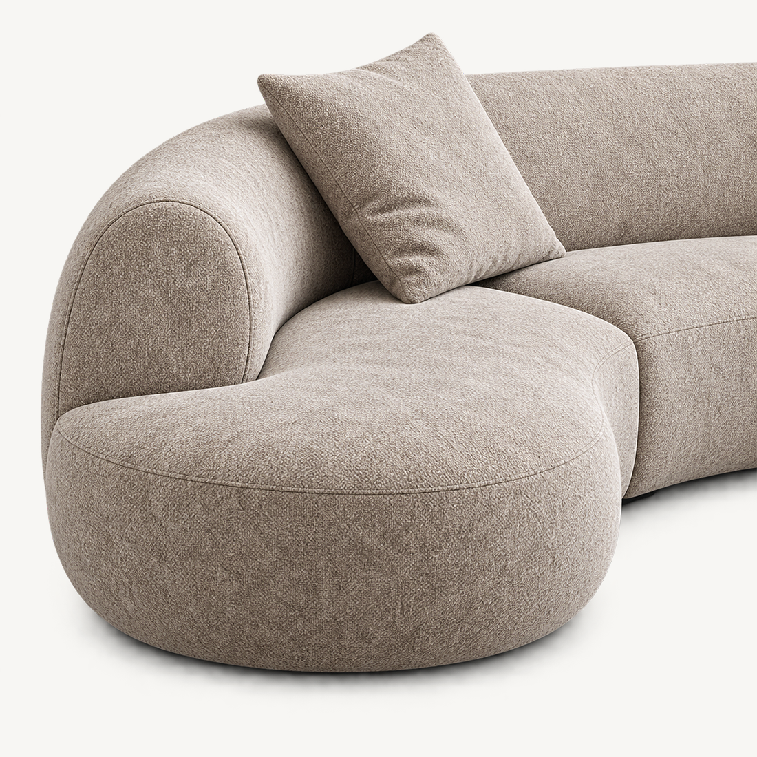 Crescent Modular Fabric Sofa with Removable Covers
