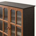 Antique-Style Solid Wood Wine Storage Cabinet