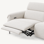 82.6" Japanese Minimalist Fabric Sofa with Adjustable Backrest