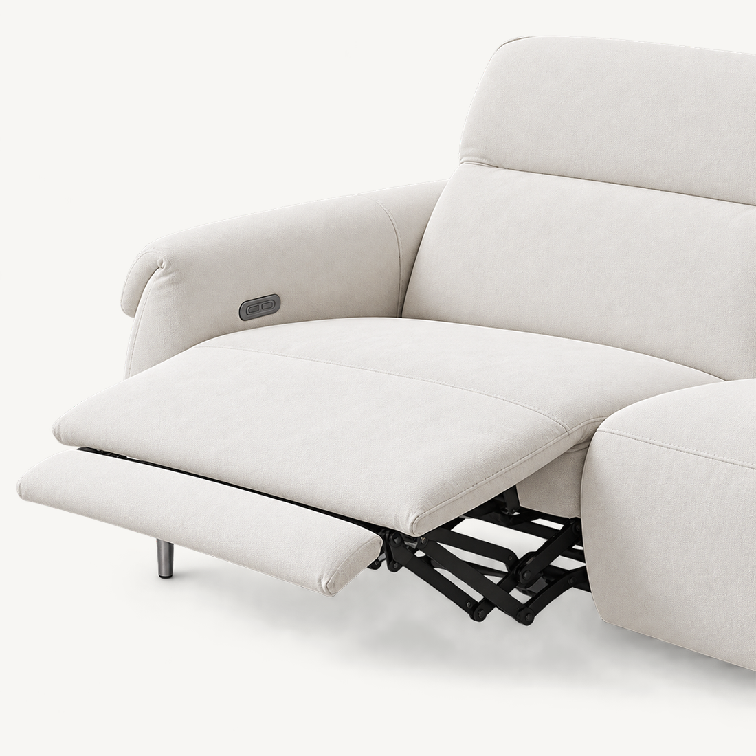 82.6" Japanese Minimalist Fabric Sofa with Adjustable Backrest