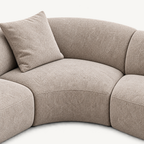 Crescent Modular Fabric Sofa with Removable Covers