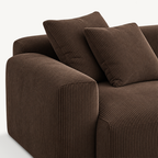 95.6" Mid-Century Modern Corduroy Modular Sofa