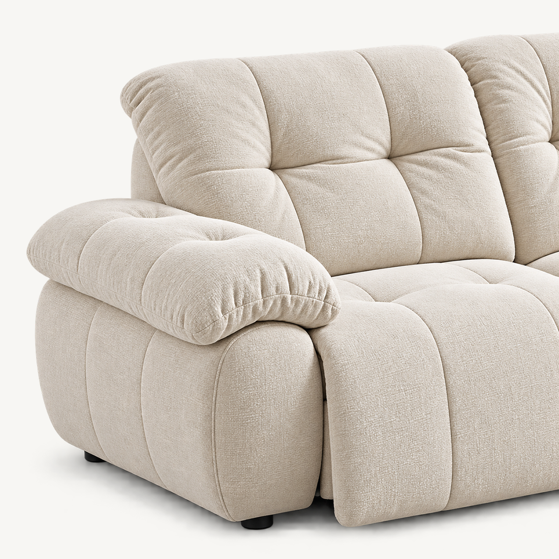 88.9" Minimalist Fabric Power Reclining Sofa