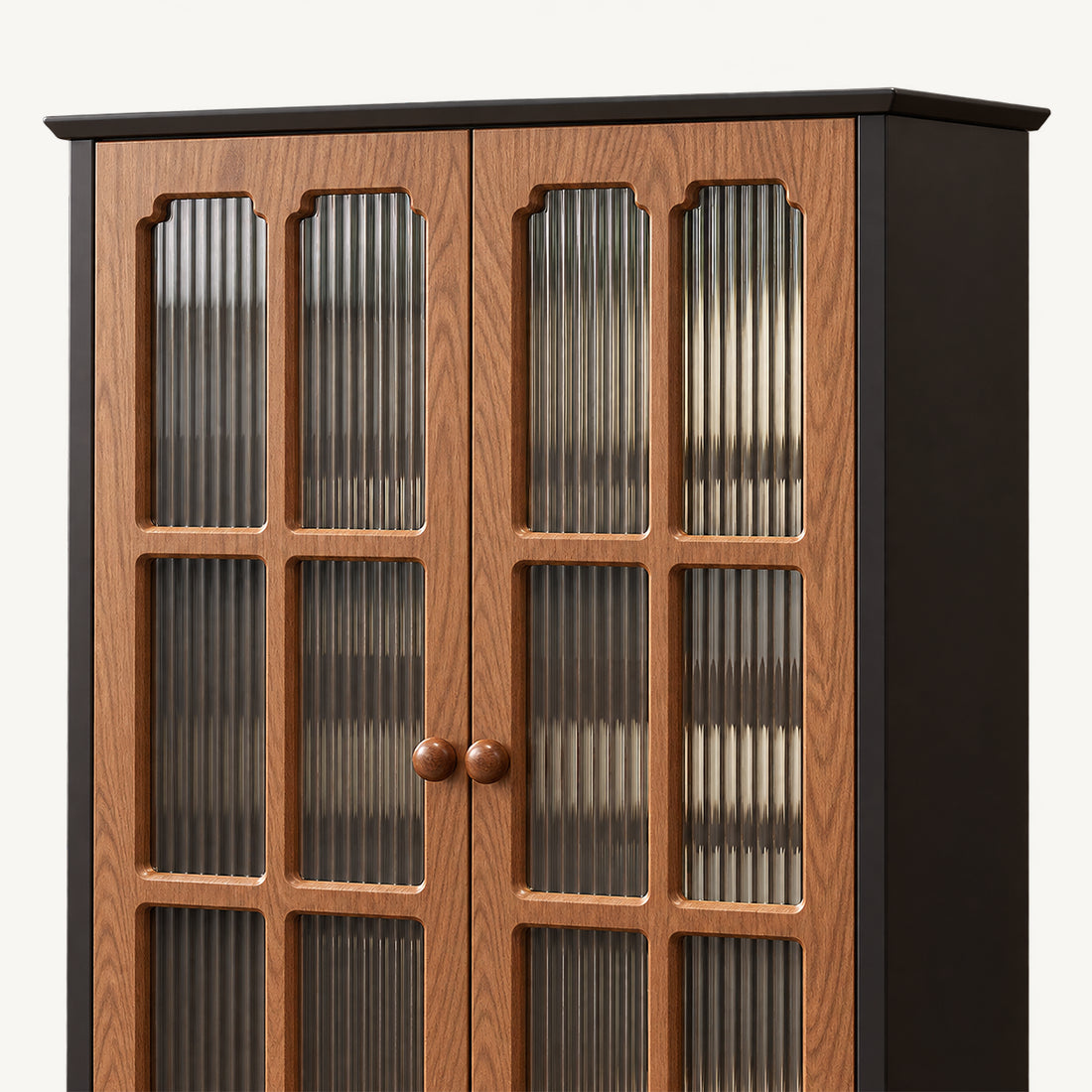Antique-Style Solid Wood Wine Storage Cabinet