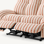 59" Striped Fabric Wall-Hugger Power Reclining Loveseat